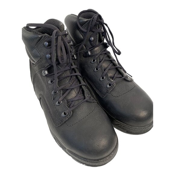 Timberland PRO Mens Black Work Boots 9M Safety Toe Leather EH Waterproof 8941 - Picture 1 of 8